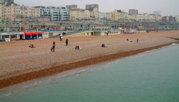 Brighton Beach in East Sussex