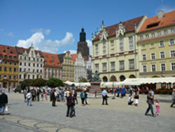 Beautiful main square in Wroclaw