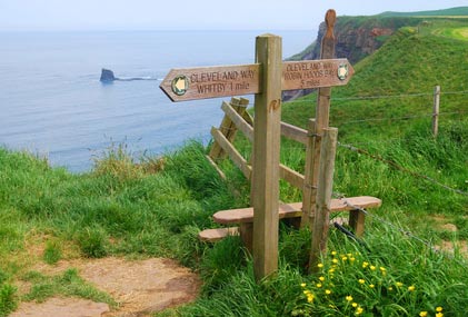 The Cleveland Way is a 110 mile National Trail between Helmsley and Filey around the North York Moors National Park