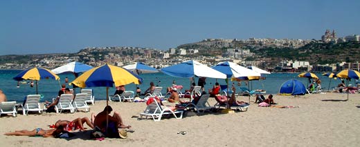 Holidays on the beach in Malta