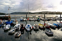 Harboursfull of colourful boats