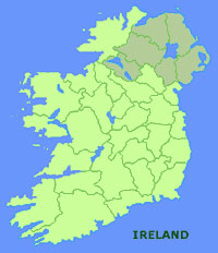 Ireland for self-catering cottage holidays - click on map