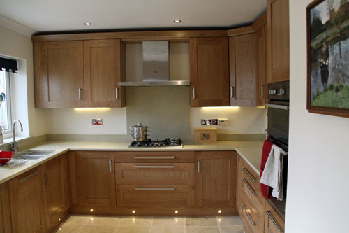 a holiday home kitchen with mod cons